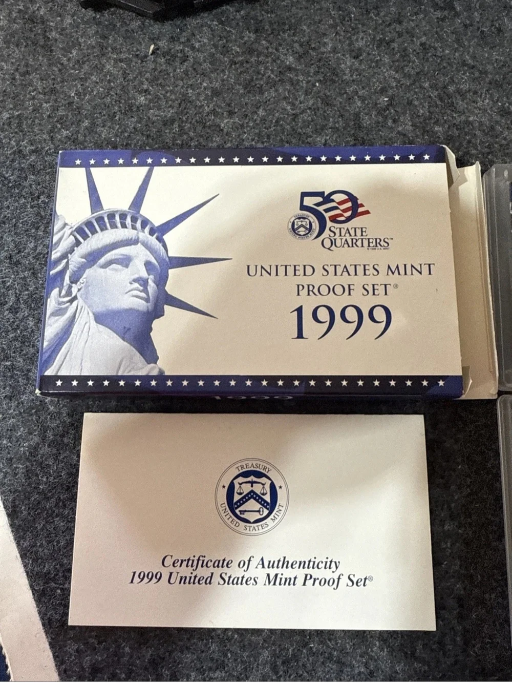 1999 Proof Set - Blue and White Packaging